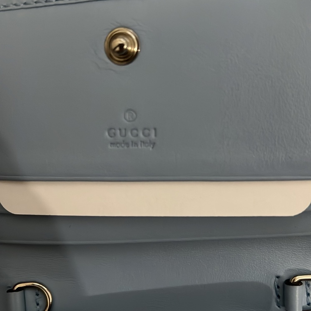 ๐ Gucci Wallet on Chair GG Marmont Mini Light Blue - Picture 5 of 14
